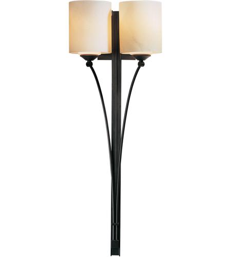 Hubbardton Forge 204672-1013 Formae Contemporary 2 Light 12 inch Black Sconce Wall Light in Stone photo