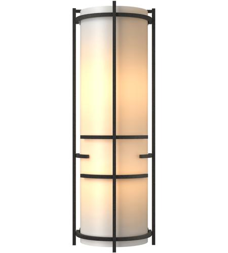 Hubbardton Forge 205910-1010 Extended Bars 2 Light 7 inch Natural Iron Sconce Wall Light in White Art photo