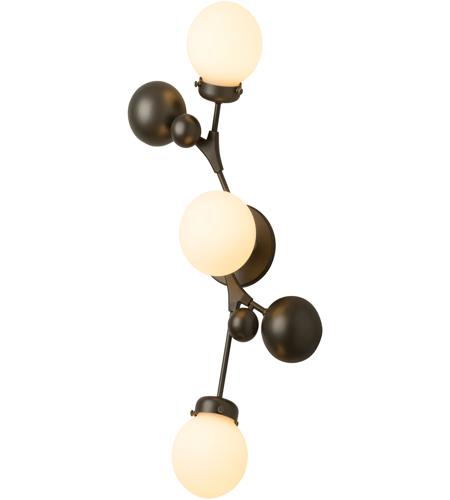 Hubbardton Forge 206050-1046 Sprig 3 Light 13 inch Modern Brass Sconce Wall Light in Water