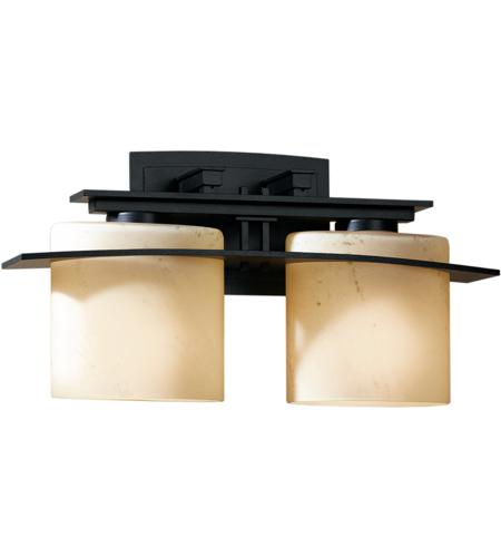 Hubbardton Forge 207522-1038 Arc Ellipse 2 Light 17 inch Black Sconce Wall Light in Pearl, Fluorescent photo