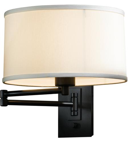 Hubbardton Forge 209250-1008 Simple 23 inch 100.00 watt Bronze Swing Arm Sconce Wall Light in Natural Anna