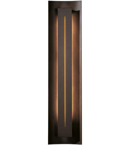 Hubbardton Forge 217635-1012 Gallery 3 Light 7 inch Burnished Steel ADA Sconce Wall Light in Ivory Art, Incandescent photo