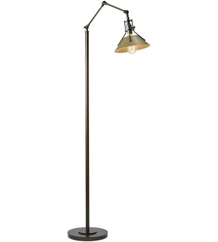 Hubbardton Forge 242215-1174 Henry 61 inch 60.00 watt Sterling / Black Floor Lamp Portable Light in Sterling with Black photo