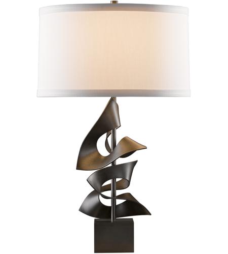 Hubbardton Forge 273050-1038 Gallery Twofold 25 inch 150.00 watt Soft Gold Table Lamp Portable Light in Natural Anna, Twofold photo