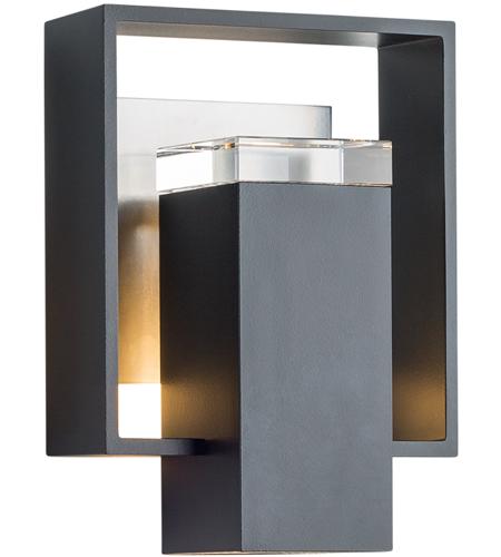 Hubbardton Forge 302601-1093 Shadow Box 1 Light 9 inch Coastal Burnished Steel/Coastal Oil Rubbed Bronze Outdoor Sconce, Small