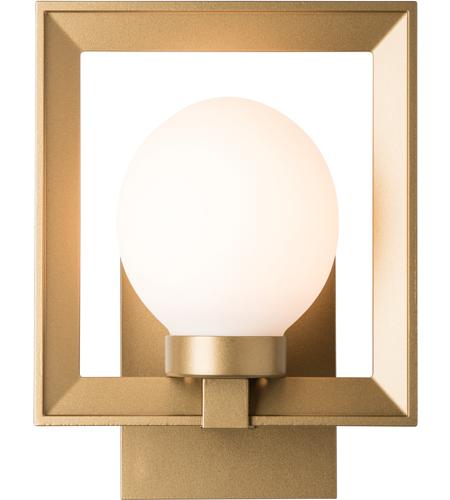 Hubbardton Forge 302641-1008 Frame 1 Light 10 inch Coastal Bronze Outdoor Sconce in Opal photo