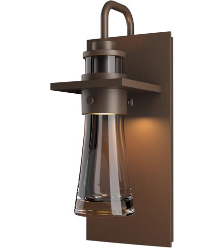 Hubbardton Forge 307715-1031 Erlenmeyer 1 Light 11 inch Coastal Bronze Outdoor Sconce in Clear, Large photo