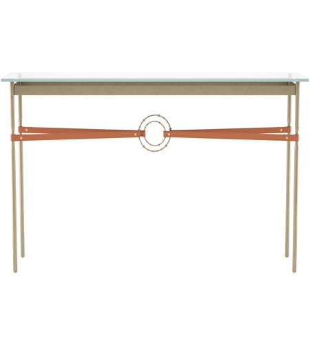 Hubbardton Forge 750118-1265 Equus 54 X 14 inch Soft Gold Console Table in Leather Chestnut photo