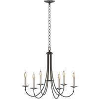 Hubbardton Forge 101160-1013 Simple Sweep 6 Light 26 inch Oil Rubbed Bronze Chandelier Ceiling Light thumb