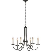 Hubbardton Forge 101160-1005 Simple Sweep 6 Light 26 inch Natural Iron Chandelier Ceiling Light thumb