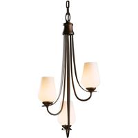 Hubbardton Forge 103033-1014 Flora 3 Light 16 inch Burnished Steel Chandelier Ceiling Light photo thumbnail