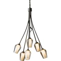 Hubbardton Forge 103043-1028 Flora 6 Light 23 inch Soft Gold Chandelier Ceiling Light in Opal photo thumbnail