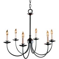 Hubbardton Forge 107060-1005 Simple Lines 6 Light 25 inch Natural Iron Chandelier Ceiling Light photo thumbnail