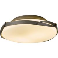 Hubbardton Forge 126740-1009 Flora 2 Light 14 inch Burnished Steel Flush Mount Ceiling Light in Opal photo thumbnail