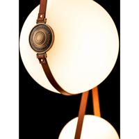 Hubbardton Forge 131045-1003 Derby LED 14 inch Antique Brass / Leather Chestnut Pendant Ceiling Light in Standard, Chestnut Leather with Branded Plate, Black with Antique Brass, Multi alternative photo thumbnail
