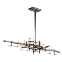 Hubbardton Forge 136385-1016 Grid 6 Light 17 inch Soft Gold Pendant Ceiling Light in Long photo thumbnail