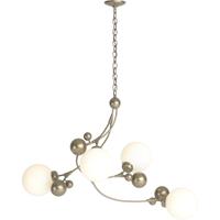 Hubbardton Forge 136420-1007 Sprig 4 Light 21 inch Soft Gold Pendant Ceiling Light in Opal photo thumbnail