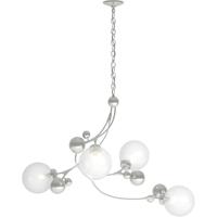 Hubbardton Forge 136420-1037 Sprig 4 Light 21 inch Sterling Pendant Ceiling Light in Opaline thumb