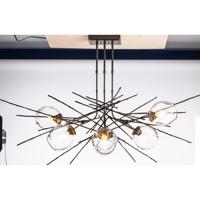 Hubbardton Forge 137750-1019 Griffin 6 Light 38 inch Burnished Steel Pendant Ceiling Light photo thumbnail