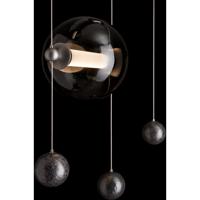 Hubbardton Forge 139053-1009 Abacus LED 6 inch Black Pendant Ceiling Light in Abacus Cool Grey alternative photo thumbnail