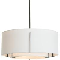 Hubbardton Forge 139605-1620 Exos 3 Light 23 inch Black Pendant Ceiling Light in Natural Anna, Standard Pipe thumb