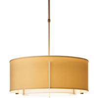 Hubbardton Forge 139605-1676 Exos 3 Light 23 inch Black Pendant Ceiling Light in Flax Inner with Natural Anna Outer, Long, Incandescent, Long Pipe 139605-SKT-STND-82-SE1590-SB2290_1.jpg thumb