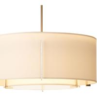 Hubbardton Forge 139605-1578 Exos 3 Light 23 inch Burnished Steel Pendant Ceiling Light in Flax Inner with Natural Anna Outer, Short, Incandescent, Short Pipe 139605-SKT-STND-82-SE1590-SF2290_7.jpg thumb
