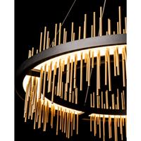 Hubbardton Forge 139656-1038 Gossamer LED 38 inch Soft Gold / Sterling Pendant Ceiling Light in Soft Gold with Sterling, Circular alternative photo thumbnail