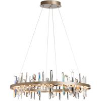 Hubbardton Forge 139915-1000 Solitude LED 38 inch Mahogany/Crystal Pendant Ceiling Light in Mahogany with Crystal Accent, Circular thumb