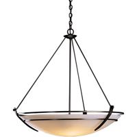 Hubbardton Forge 194437-1008 Presidio Tryne 6 Light 41 inch Black Large Scale Pendant Ceiling Light in Opal, Large Scale photo thumbnail