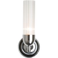 Hubbardton Forge 202123-1001 Reflections - Fluted 1 Light Polished Chrome Sconce Wall Light in Frosted alternative photo thumbnail