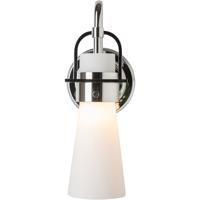 Hubbardton Forge 202161-1005 Reflections - Castleton 1 Light Brushed Nickel Sconce Wall Light in Clear, Tapered 202161-SKT-21-GG0613_2.jpg thumb