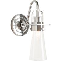 Hubbardton Forge 202161-1005 Reflections - Castleton 1 Light Brushed Nickel Sconce Wall Light in Clear, Tapered 202161-SKT-21-ZM0613_3.jpg thumb