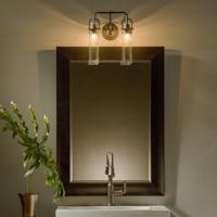 Hubbardton Forge 202171-1003 Reflections - Castleton 2 Light Matte Black Sconce Wall Light in Clear, Cylinder  alternative photo thumbnail