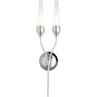 Hubbardton Forge 202185-1002 Reflections - Tulip 2 Light 6 inch Brushed Nickel ADA Sconce Wall Light in Clear, HF Reflections photo thumbnail