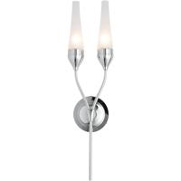 Hubbardton Forge 202185-1001 Reflections - Tulip 2 Light 6 inch Polished Chrome ADA Sconce Wall Light in Frosted, HF Reflections 202185-SKT-21-FD0679_2.jpg thumb