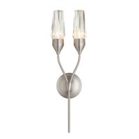 Hubbardton Forge 202186-1001 Reflections - Tulip 2 Light 7 inch Brushed Nickel/Crystal ADA Sconce Wall Light, HF Reflections photo thumbnail