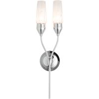 Hubbardton Forge 202186-1001 Reflections - Tulip 2 Light 7 inch Brushed Nickel/Crystal ADA Sconce Wall Light, HF Reflections alternative photo thumbnail