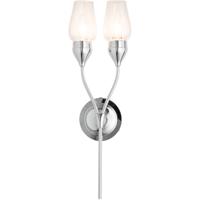 Hubbardton Forge 202187-1000 Reflections - Tulip 2 Light 7 inch Polished Chrome Sconce Wall Light in Clear, HF Reflections photo thumbnail