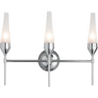 Hubbardton Forge 202190-1003 Reflections - Tulip 3 Light 21 inch Brushed Nickel Sconce Wall Light in Frosted, HF Reflections alternative photo thumbnail