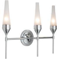 Hubbardton Forge 202190-1003 Reflections - Tulip 3 Light 21 inch Brushed Nickel Sconce Wall Light in Frosted, HF Reflections alternative photo thumbnail