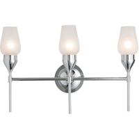 Hubbardton Forge 202192-1001 Reflections - Tulip 3 Light 22 inch Polished Chrome Sconce Wall Light in Frosted, HF Reflections alternative photo thumbnail
