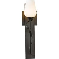 Hubbardton Forge 203030-1046 Flora 1 Light 5 inch Sterling Sconce Wall Light in Opal and Seeded photo thumbnail