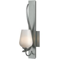 Hubbardton Forge 203035-1024 Flora 1 Light 5 inch Vintage Platinum Sconce Wall Light in Opal photo thumbnail