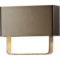 Hubbardton Forge 205425-1017 Quad LED 10 inch Gold with Vintage Platinum ADA Sconce Wall Light, Small thumb
