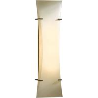 Hubbardton Forge 205950-1012 Bento 3 Light 7 inch Natural Iron Sconce Wall Light in Fluorescent, Spun Frost photo thumbnail