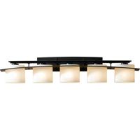 Hubbardton Forge 207525-1026 Arc Ellipse 5 Light 42 inch Mahogany Sconce Wall Light in Pearl, Fluorescent photo thumbnail