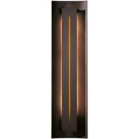 Hubbardton Forge 217635-1014 Gallery 3 Light 7 inch Burnished Steel ADA Sconce Wall Light in Amber, Incandescent photo thumbnail