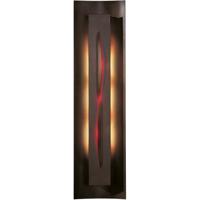 Hubbardton Forge 217640-1055 Gallery 1 Light 7 inch Natural Iron ADA Sconce Wall Light in Red, Fluorescent photo thumbnail