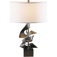 Hubbardton Forge 273050-1101 Gallery Twofold 25 inch 150.00 watt Natural Iron Table Lamp Portable Light in Light Grey, Twofold alternative photo thumbnail